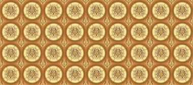 Kahverengi ve bej renkler üzerine çizilmiş zendogru elin renkli mandala raster dairesi.