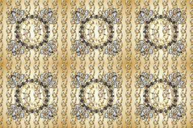 Duvar kâğıdı barok, İspanyol kumaşı. Bej, nötr ve kahverengi renklerde grafiksel, kusursuz desen. Kusursuz çiçek deseni. Kusursuz raster arkaplanı.