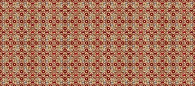 Şık bir grafik desen. Çiçek deseni. Bej, kırmızı ve kahverengi renklerde altın elementler. Kusursuz raster arka plan. Duvar kâğıdı barok, İspanyol kumaşı.