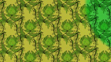 El çizimi Raster çizimi. Sketh çiçek deseni duvar kağıdı, web sitesi arka planı, ambalaj kağıdı, davetiye, broşür, afiş veya web sitesi için kullanılabilir. Parlak elementlerin.