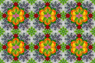 Çiçek deseni duvar kağıdı, desen dolguları ve web sayfası arka planı için kullanılabilir. Süslü, dikişsiz, soyut çiçeklerle süslenmiş. Şekillendirilmiş çiçeklerle kusursuz desen.