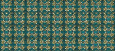 El yapımı dekoratif çerçeve, albüm kapağı, tebrik kartı, klasik Art deco tarzı. Altın karalama fantezi yapraklarından Raster soyut çiçek çelengi ve mavi, yeşil ve kahverengi renkte çiçek.