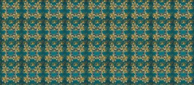 El yapımı dekoratif çerçeve, albüm kapağı, tebrik kartı, klasik Art deco tarzı. Altın karalama fantezi yapraklarından Raster soyut çiçek çelengi ve mavi, yeşil ve kahverengi renkte çiçek.