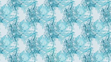 Bahar çiçekleriyle güzel bir çiçek deseni çizmişsin. Güzel kumaş deseni. Raster illüstrasyonu.