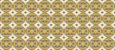 Raster illüstrasyonu. Oriental raster klasik bej, nötr, kahverengi ve altın desenli. Kusursuz soyut arkaplan.