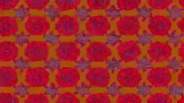 Renkli unsurlarla hareketli arka plan görüntüleri. Çiçekler. Eski model. Bayrak tarzı. Video kaydı. Şablon. Döngü. Kusursuz..