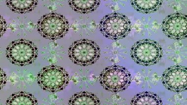 Renkli unsurlarla hareketli arka plan görüntüleri. Çiçekler. Eski model. Bayrak tarzı. Video kaydı. Şablon. Döngü. Kusursuz..