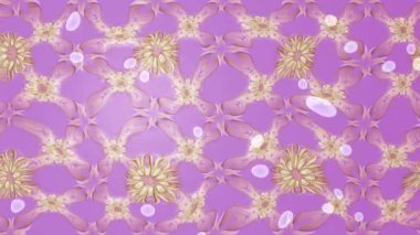 Renkli unsurlarla hareketli arka plan görüntüleri. Çiçekler. Eski model. Bayrak tarzı. Video kaydı. Şablon. Döngü. Kusursuz..
