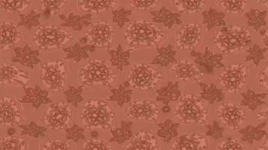 Renkli unsurlarla hareketli arka plan görüntüleri. Çiçekler. Eski model. Bayrak tarzı. Video kaydı. Şablon. Döngü. Kusursuz..