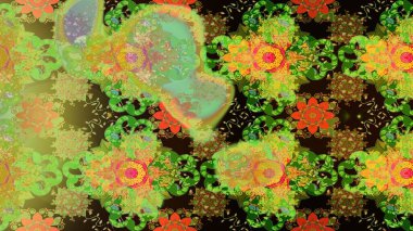 Çiçek deseni. Raster güzel kumaş deseni çiziyor. Renkli Bahar Teması eskiz kalıbı. Düz Çiçek Elementleri Tasarımı.