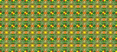 Altın desenli yeşil, sarı ve siyah renklerde altın elementler. Düz elle çizilmiş klasik koleksiyon. Arkaplan, kumaş, altın duvar kağıdı. Raster altın desen.