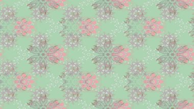 Eskiz modeli etnik tasarım. Yatak çarşafları, ceket, paket tasarımı, kumaş ve moda kavramları için tekstil baskısı. Çiçekleri, deniz kabukları, mandalaları ve suluboya efektleri olan deniz altyapısı.