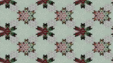 Raster illüstrasyonu. Gri ve siyah renkli çiçekler. Çiçek süslemeli çizim deseni.