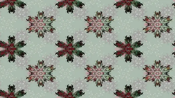 Raster illüstrasyonu. Gri ve siyah renkli çiçekler. Çiçek süslemeli çizim deseni.