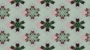 Süslü kumaş deseni. Düz Çiçek Elementleri Tasarımı. Raster illüstrasyonundaki çiçek desenli çizim. Renkli Bahar Teması çizim şablonu.