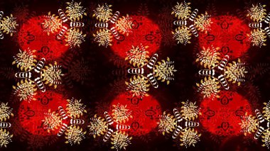 Arkaplan dokusu, duvar kağıdı, siyah ve kırmızı renkli çiçek teması. Soyut etnik raster çizim kalıbı. Kabile sanatı boho baskısı, klasik çiçek arkaplanı.