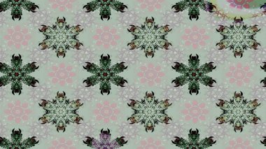 Kızılderili desenli desenli desenli şal deseni. Tekstil, tebrik kartı, boyama kitabı, telefon kılıfı baskısı için kullanılabilir. Raster Henna dövme stili. Etnik Mandala süsü.