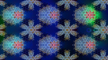 Küçük çiçekteki sevimli çiçek deseni. Güzel karalama çiçekleri olan kusursuz çiçek desenleri. Güzel kumaş deseni. Raster illüstrasyonu.