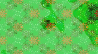 Raster. Renkli Bahar Teması eskiz kalıbı. Düz Çiçek Elementleri Tasarımı.