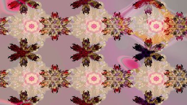 Raster çiçekleri klasik tarzda çizilmiş. Çiçekli yumuşak bir eskiz şekli. Bej ve nötr renklerde bahar çiçekleri. Raster illüstrasyonu.