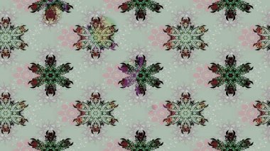 Güzel kumaş deseni. Raster illüstrasyonundaki çiçek desenli çizim. Raster illüstrasyonu. Gri ve nötr renklerde.