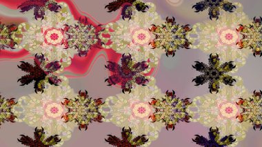 Renkli çiçekler. Hediye ambalaj kağıdı, tebrik kartları, posterler ve pankart tasarımı. Raster düz çiçek çizim deseni.