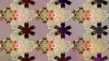 Küçük çiçekte güzel bir desen. Çiçekli yaz çiçekleri. Robot resim. Moda baskıları için zarif bir şablon. Motley illüstrasyonu. Küçük renkli çiçekler..