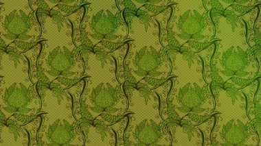 Güzel kumaş deseni. Çiçek desenli çizim. Asya tekstil tarzında. Düz Çiçek Elementleri Tasarımı. Renkli Bahar Teması eskiz kalıbı. Raster illüstrasyonu.