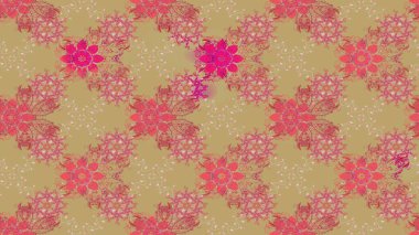 Modaya uygun kumaş deseni. Sevimli çiçek raster deseni. Düz Çiçek Elementleri Tasarımı. Renkli Yaz Teması çizim şablonu.