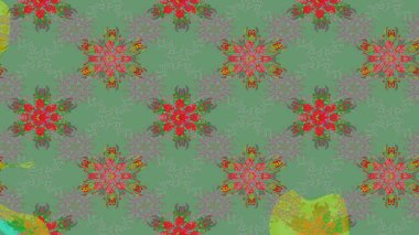 Yumuşak, bahar çiçekli arka plan. Yeşil ve gri renkli çiçekler. Raster çiçek desenli ve çiçekli..