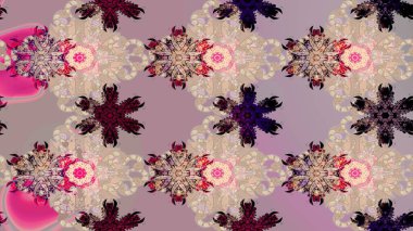 Renkli çiçekler. Raster illüstrasyonu. El çizimi çiçekli soyut çizim deseni.