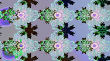 Çiçek ve yapraklı çiçek deseni. Raster illüstrasyonu. Küçük çiçekli şirin desen.