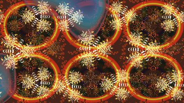 Düz Çiçek Elementleri Tasarımı. Raster. Renkli Bahar Teması çizim şablonu.