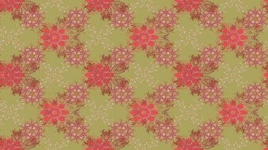 Raster illüstrasyonu. Eski usul küçük çiçekli şirin bir eskiz deseni. Kumaş, duvar kağıdı ve kağıt üzerine baskı yapmak için gelişen arka plan. Moda arka planında parlak buketler.