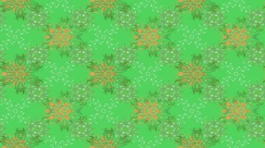 Düz Çiçek Elementleri Tasarımı. Raster illüstrasyonu. Renkli Bahar Teması eskiz kalıbı. Çiçek deseni. Chichi kumaş deseni çiz.