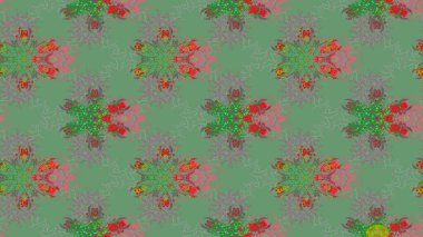 Güzel karalamalı çiçek desenli çizim. Küçük çiçekteki sevimli çiçek deseni. Güzel kumaş deseni. Raster illüstrasyonu.