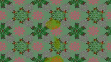 Bahar çiçekleriyle güzel bir çiçek deseni çizmişsin. Raster illüstrasyonu. Güzel kumaş deseni.