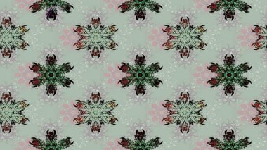 Renklerle. 3D çiçekler, eskiz. Raster illüstrasyonu.