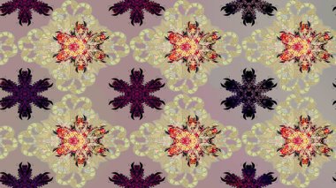 Düz Çiçek Elementleri Tasarımı. Renkli Yaz Temalı eskiz kalıbı. Raster Illustrasyon 'daki Çiçek Deseni' nin son moda çizimi. Renkli çiçekler.