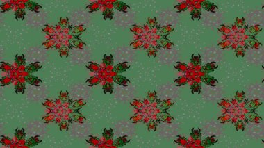 Renkli güzel çiçekli eskiz deseni, suluboya çiçek deseni, duvar kağıdı, kart ya da kumaş için fayanslı. Raster..