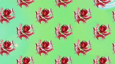 Soyut etnik soytarı el modeli. Kabile sanatı boho baskısı, klasik çiçek arkaplanı. Arkaplan dokusu, duvar kağıdı, çiçek teması yeşil, gri ve nötr renkler.