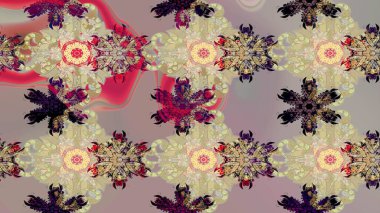 Hediye ambalaj kağıdı, tebrik kartları, posterler ve pankart tasarımı. Raster düz çiçek çizim deseni. Renkli çiçekler.