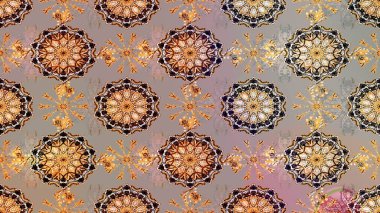 Kumaş desenli papatya çiçeği detayı. Renkli çiçekler.