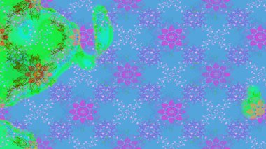 Renkli çiçekler. Sevimli çiçek raster deseni. Düz Çiçek Elementleri Tasarımı. Renkli Bahar Teması çizim şablonu.