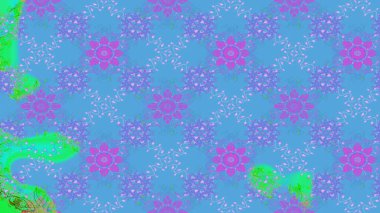 Düz Çiçek Elementleri Tasarımı. Renkli çiçekler. Renkli Bahar Teması eskiz kalıbı. Raster illüstrasyonu. Çiçekli çiçek deseni, suluboya..