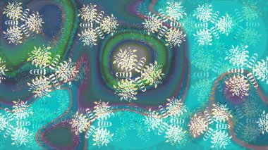 Düz Çiçek Elementleri Tasarımı. Renkli çiçekler. Raster illüstrasyonundaki çiçek desenli çizim. Renkli Bahar Teması çizim şablonu.