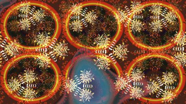 Renkli çiçekler. Renkli çiçek çizimi. Çiçek deseni. Raster illüstrasyonu. Şatafatlı bahar bahçesi dokusu.