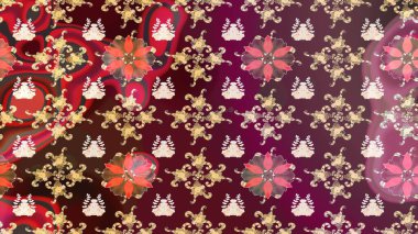 Çiçekli karalama şeklinde Raster çiçek deseni. Raster illüstrasyonu. Nazikçe, yaz çiçekleri renkler üzerinde.