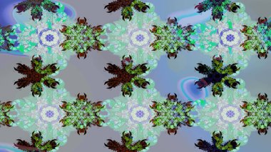 Raster illüstrasyonu. Bahar çiçekleriyle güzel bir çiçek deseni çizmişsin. Güzel kumaş deseni.