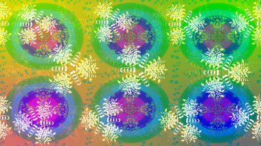 Raster illüstrasyonundaki çiçek desenli çizim. Renkli çiçekler.